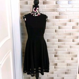 Calvin Klein empire waisted dress with mesh detail